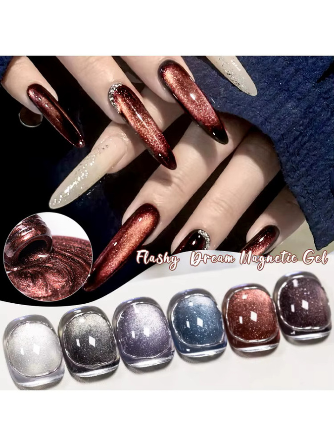 MEET ACROSS Flashy Dream Cat Magnetischer Gel Nagellack Glitter, 7 ml - Bild 7