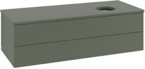 V&B Waschtischunterschrank Antao mit Frontstruktur in Grau, B/T/H: 120 x 36 x 50 cm - Bild 1