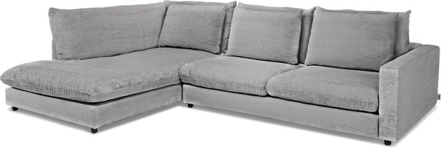 Polsterecke Sansibar Dagebüll in Grau mit Cord-Stoff und Armlehnen, B/T/H: 321 x 120 x 84 cm - Bild 1