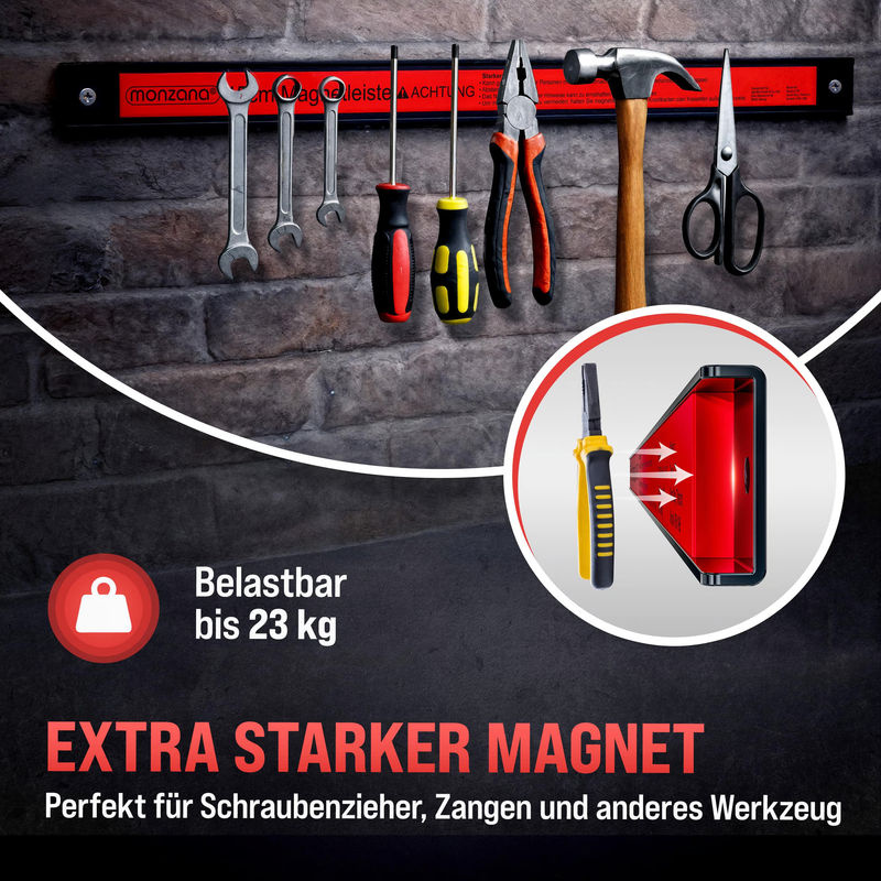 Deuba Magnetleiste 6er-Set in Rot, Schwarz und Multicolour, Breite: 45 cm, inklusive Montagematerial - Bild 2