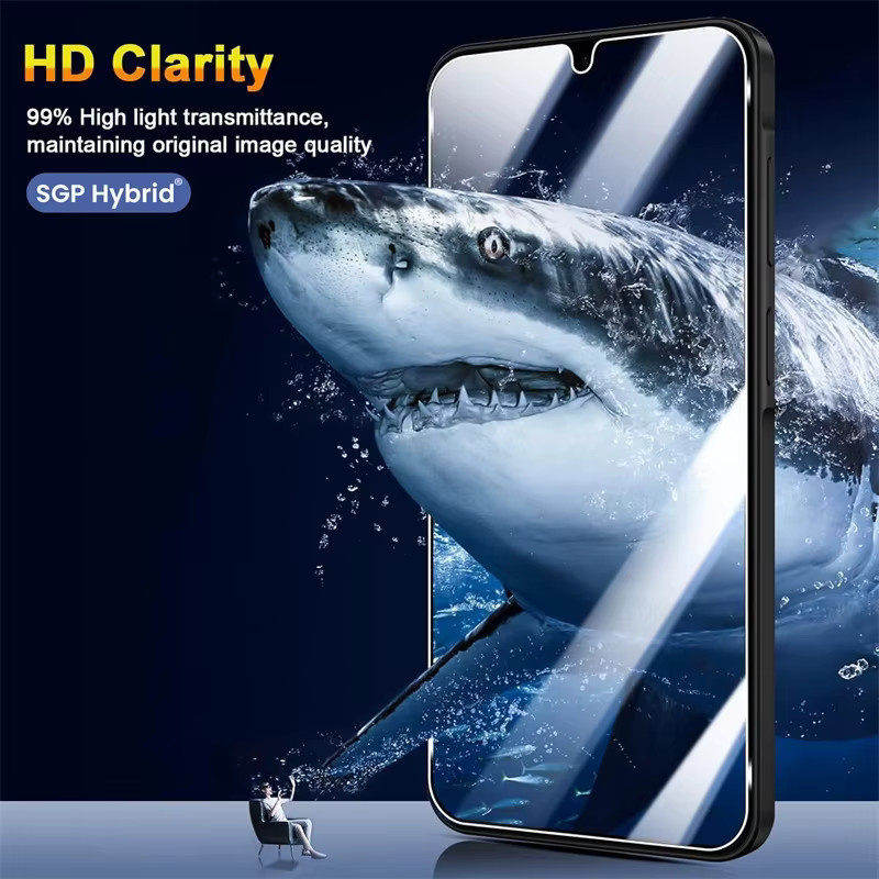 8in1 Displayschutzfolie aus gehärtetem 9H Glas mit Kameralinsenschutz für Samsung Galaxy A17 5G 4G A16 A26, transparent - Bild 2