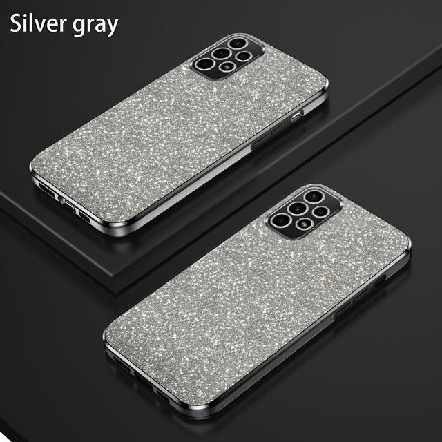 Luxus Silikon Handyhülle mit Gradient Glitzer Plating für Samsung Galaxy A52 A52S A32 A33 A13 A72 A23 4G 5G in Schwarz - Bild 1