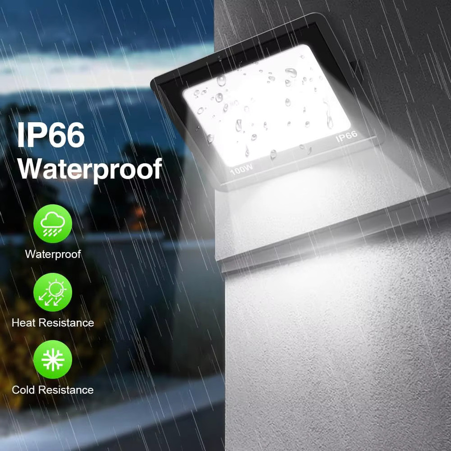 LeiiGeeGo RGB Outdoor LED Flutlicht mit Fernbedienung, Wasserdichter Mehrfarben Scheinwerfer für den Garten, Schwarz - Bild 3