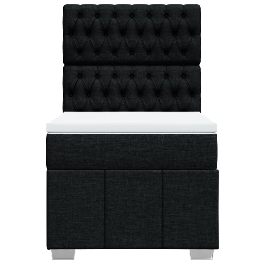 vidaXL Boxspringbett mit Matratze Hybrid-Design in Schwarz, B/T/H: 80 x 200 x 140,5 cm - Bild 2