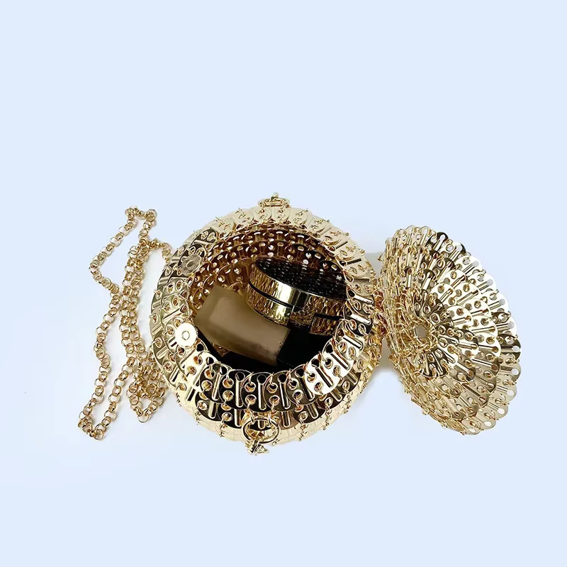 Clutch Tasche Gold Silber, Pailletten, Damen - Bild 2