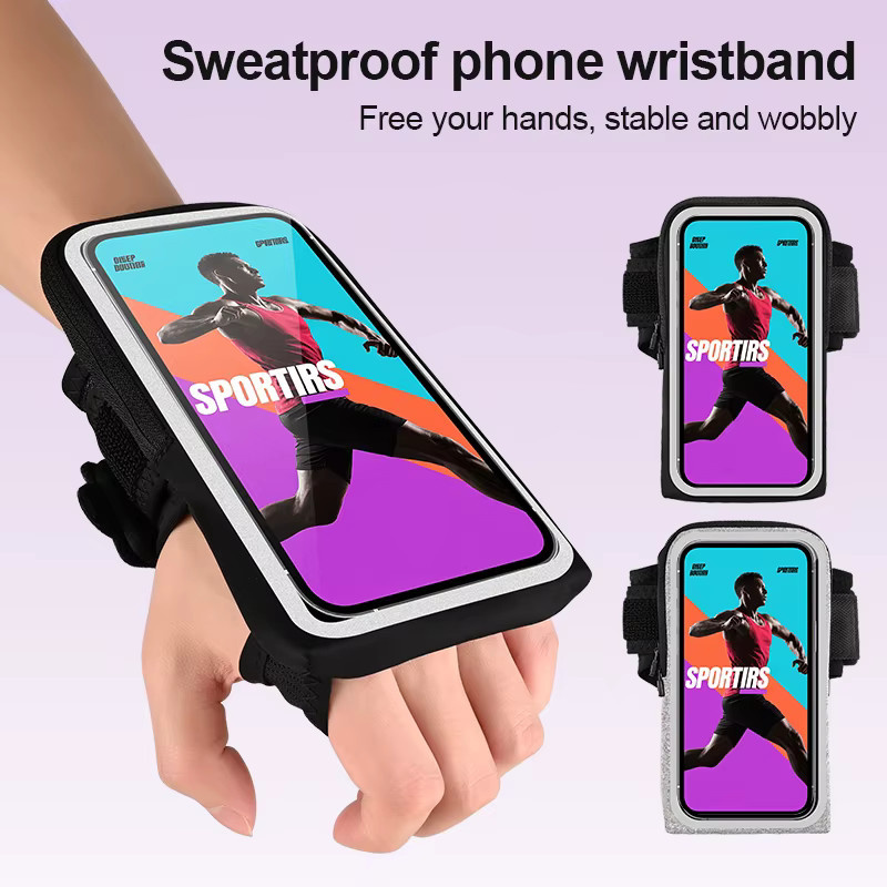Haissky Armband-Tasche für Smartphone in Schwarz für Outdoor-Sport und Radfahren mit Touchscreen-Funktion - Bild 5