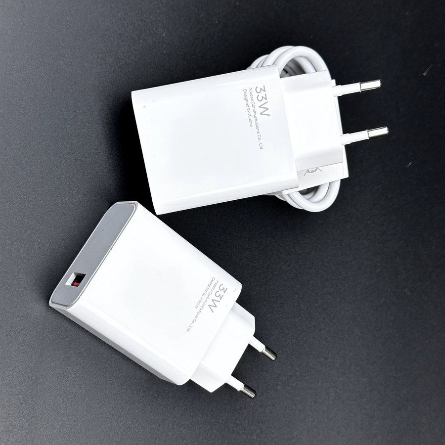 Xiaomi 33W Ladegerät mit EU US Adapter für Turbo-Schnellladung in Weiß - Bild 3