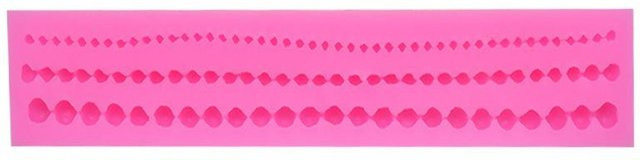 Silikonform Perlenketten für Kuchen, Schokolade und DIY-Dekoration, Farbe: Rosa - Bild 1