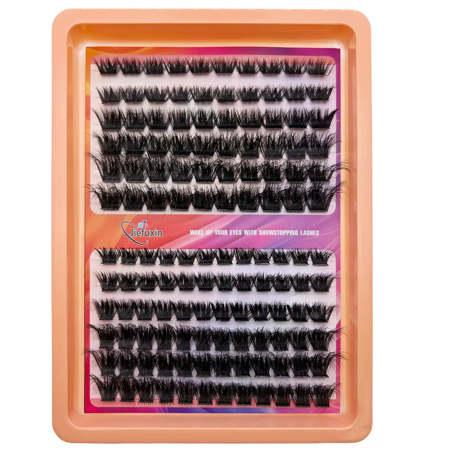 JIEFUXIN DIY 5D Fluffy Lash Clusters, Wispy Einzelwimpern, 8-18mm - Bild 6