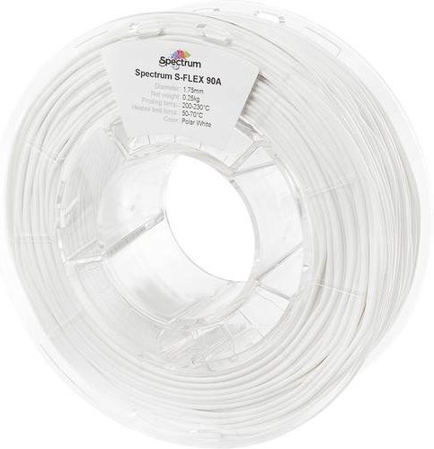 Spectrum Filaments S-Flex 90A TPU Filament flexibel 1.75mm 250g Polarweiß - Bild 1
