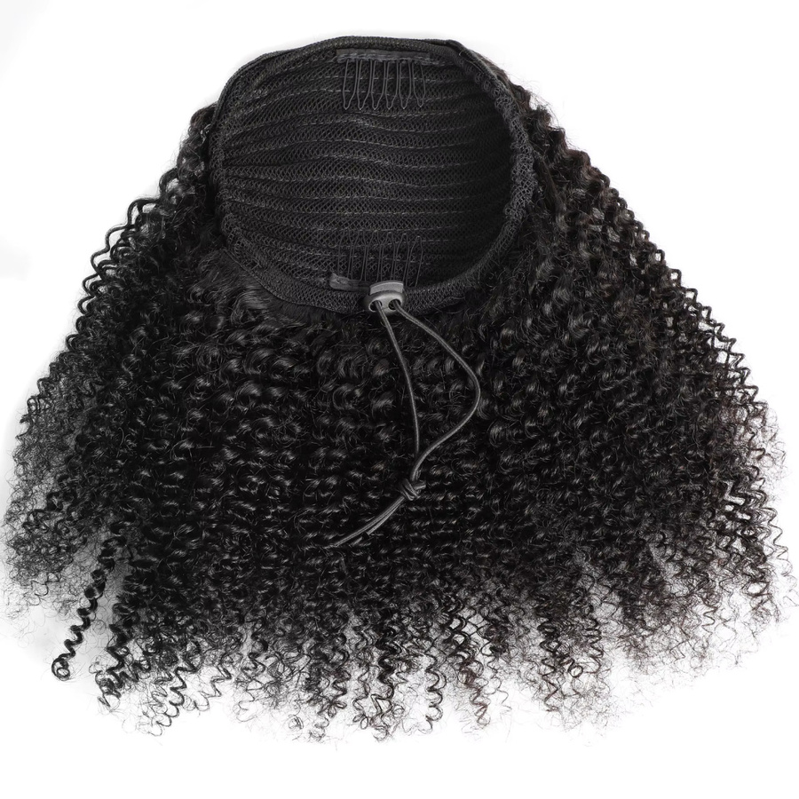 Tomiyaa Clip-in Pferdeschwanz Extensions, Kinky Curly, Unisex - Bild 2