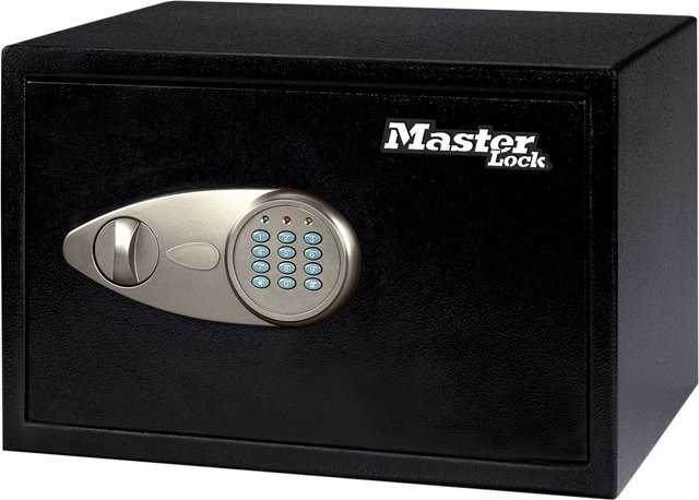 Master Lock Digitaler Tresor X055ML mit Zahlenschloss und Schlüsselschloss in Schwarz, 16 Liter - Bild 1