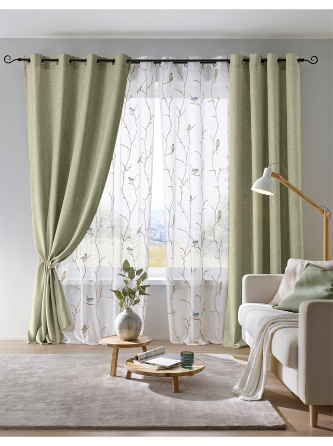 Dekostore Stoffpaneel in Nature, semi-transparent, Polyester - Bild 2