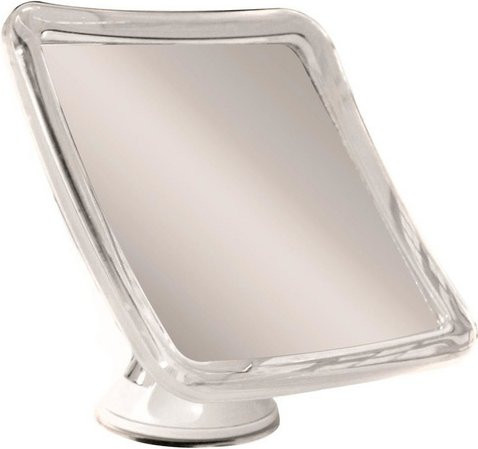 JOKEY Kosmetikspiegel quadratisch in Weiß mit Glas und Klebebefestigung, B x H: 16 x 16 cm - Bild 1