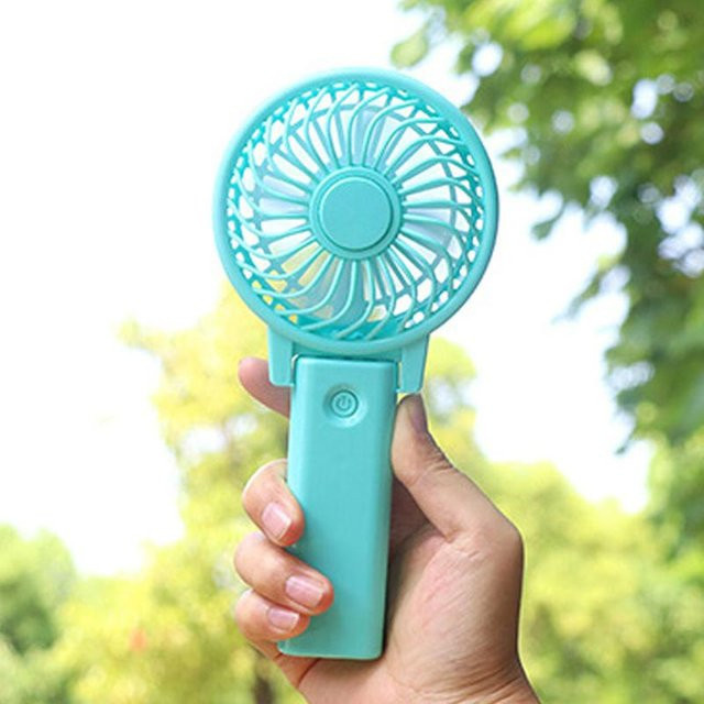 Tragbarer Mini-Handventilator von Cool Kids in Blau mit Akkubetrieb - Bild 1