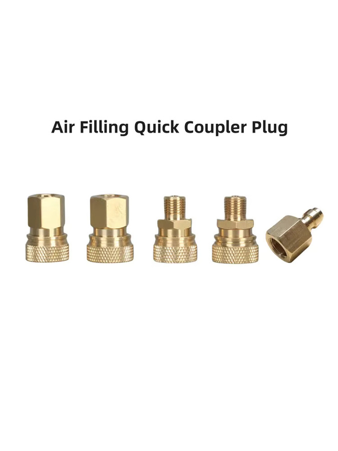 Zimakyfa Schnellkupplungs-Steckeradapter, 8mm Weiblicher Schnellkupplungsadapter mit Dichtungs-O-Ring in Gold - Bild 2