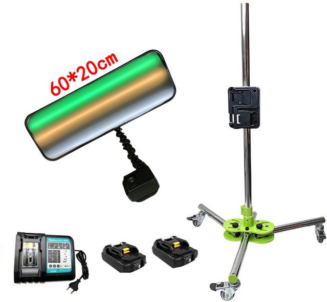 PDR King 18V Akku PDR-Lichtlampe für Dellenreparatur mit verstellbarem Ständer in Schwarz - Bild 1