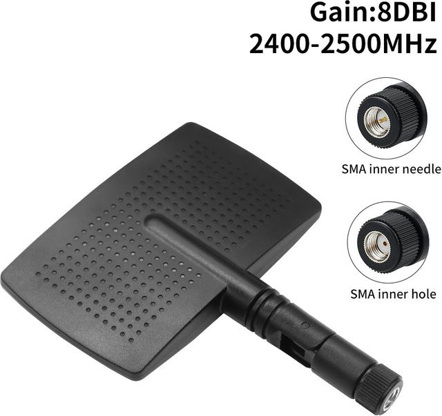 NOWEPOCH Externe High Gain 8 dBi WLAN Antenne für 2,4 GHz Wifi und Bluetooth in Schwarz - Bild 1