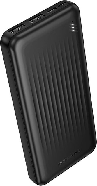 Borofone BJ78 Clever Externer Akku mit 10000mAh, 10W und 2 x USB-A, Schwarz - Bild 1