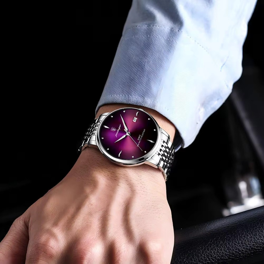 POEDAGAR Armbanduhr Edelstahl, Quarz, Datum, Herren - Bild 4