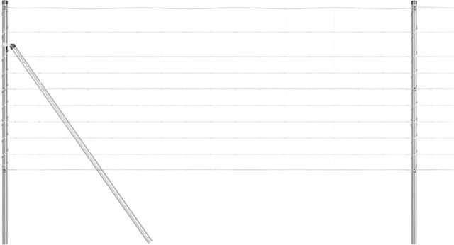 vidaXL Zaunpfosten aus Stahl, rechteckig, silber, in-ground, B/T/H: 2,5 x 2,5 x 100 cm - Bild 1