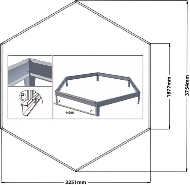 Halls Stahlfundament Atrium Schwarz, Höhe: 12 cm - Bild 1