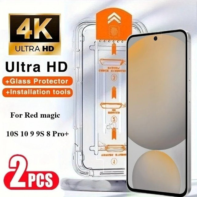 2 Stück Displayschutz aus gehärtetem Glas für ZTE Nubia Red Magic 10 Pro+ 10S 9 9S Pro+ 8 8S Pro Plus 10 in Transparent - Bild 1