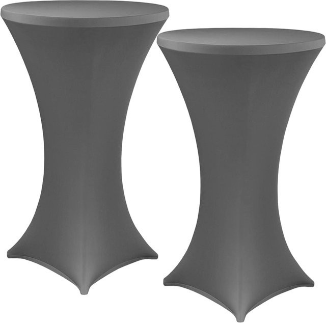 NYVI Stehtischhusse NYVIGala 2er Set elastische Stretchhusse für Stehtische und Bistrotische Farbe Anthrazit Durchmesser: 70-75 cm - Bild 1