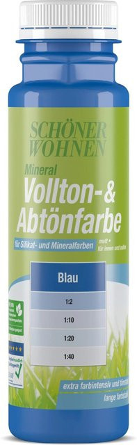 Schöner Wohnen Mineral Silikat-Vollton- und Abtönfarbe Blau matt 0,25 l - Bild 1