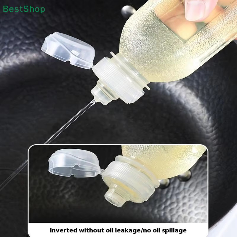 HNKMP Squeeze Flaschen aus Kunststoff für Gewürze, BBQ Sauce oder Olivenöl, transparent, 4er Set, 300 ml und 500 ml - Bild 2
