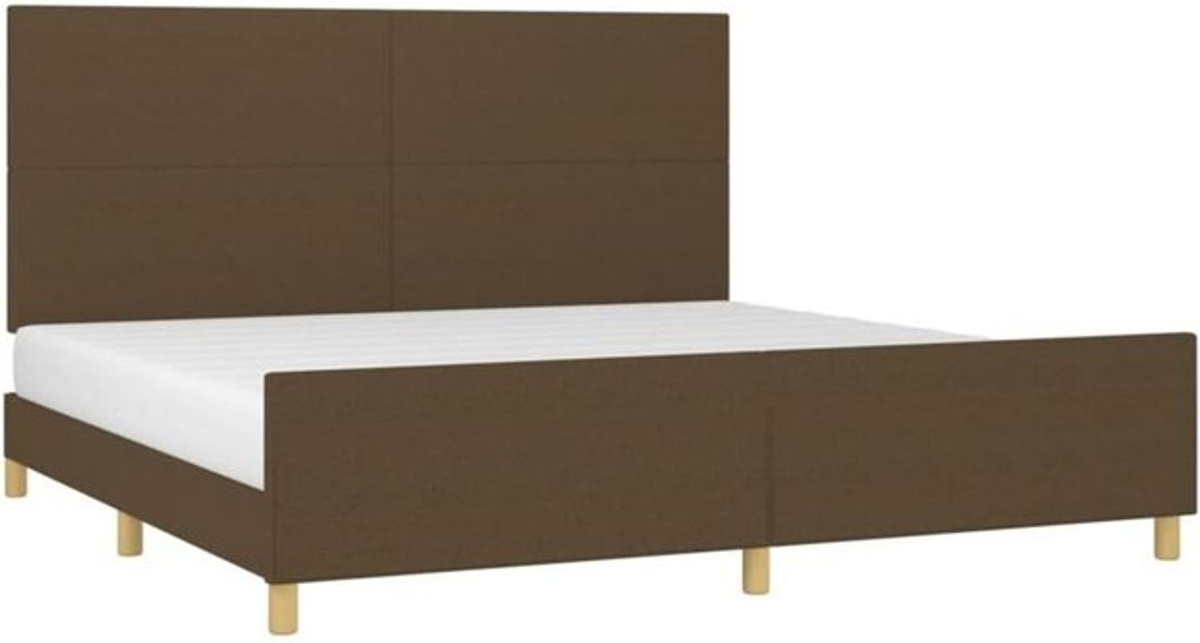 Polsterbett vidaxl in Braun aus Stoff und Holzwerkstoff ohne Matratze B/T: 200 x 200 cm - Bild 1