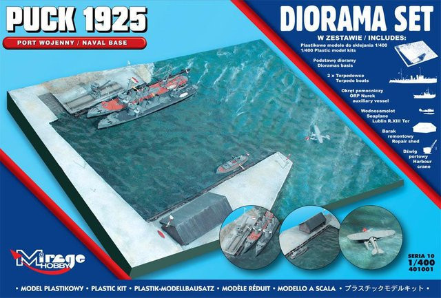 Mirage Hobby Puck 1925 Diorama Set Naval Base, Fahrzeuge, 1:400 - Bild 1