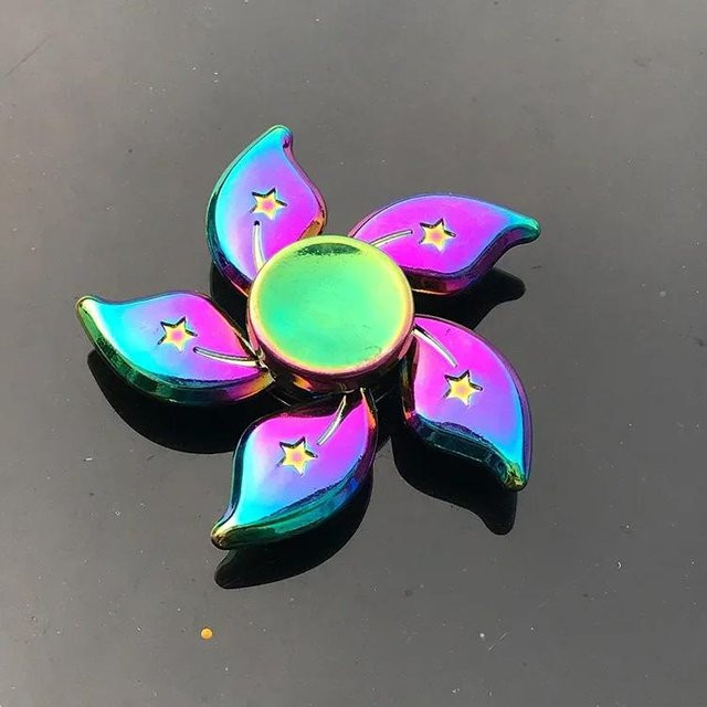 Linyi toy Fidget Spinner, Regenbogen Farbe, Metall - Bild 1