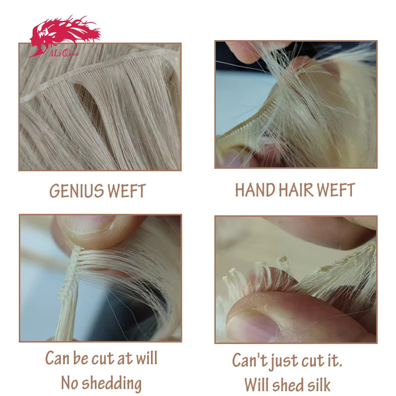 Ali Queen Genius Weft Bundles Ombre Echthaar-Extensions, 18 Zoll, 100 g - Bild 3