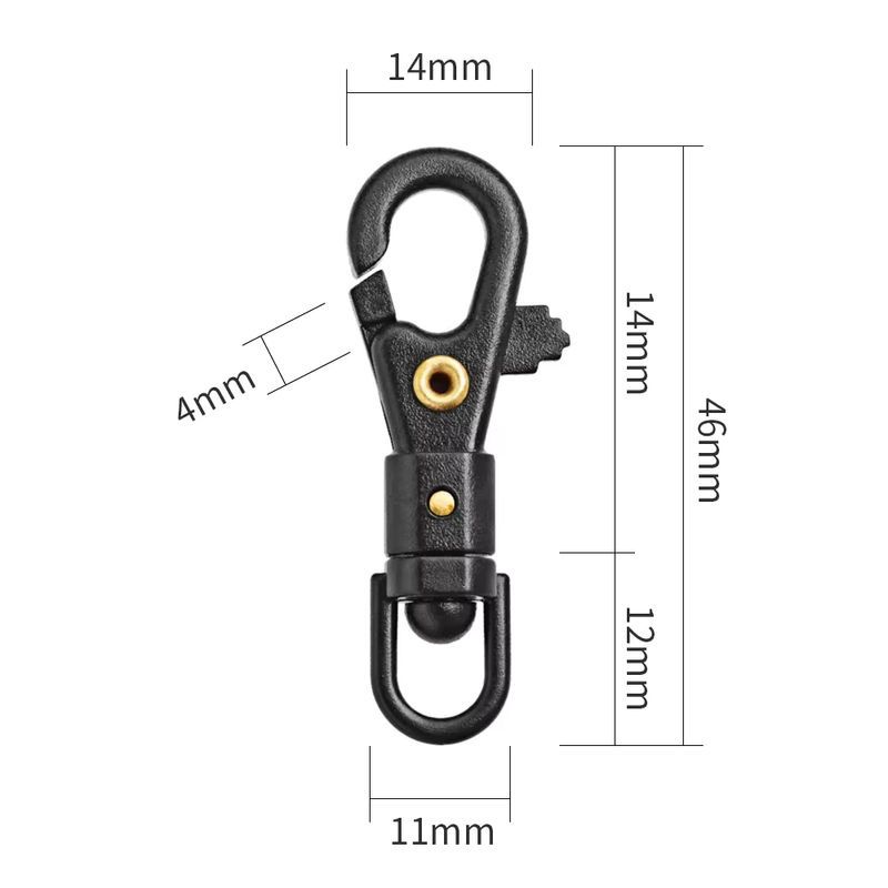 Dalaful Karabiner Schlüsselbund, Kunststoff, Stahl, Unisex - Bild 4