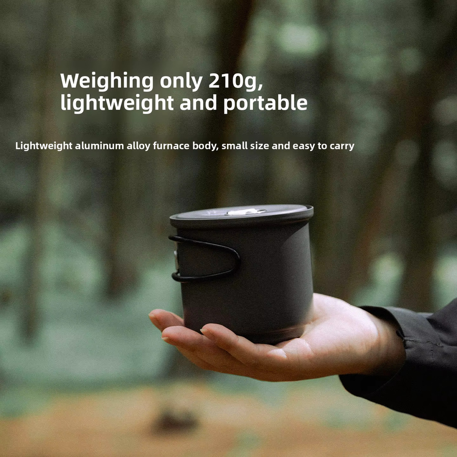 Mountainhiker Outdoor Alkohol-Kocher-Set aus Aluminiumlegierung in Schwarz für Camping und Picknick - Bild 2