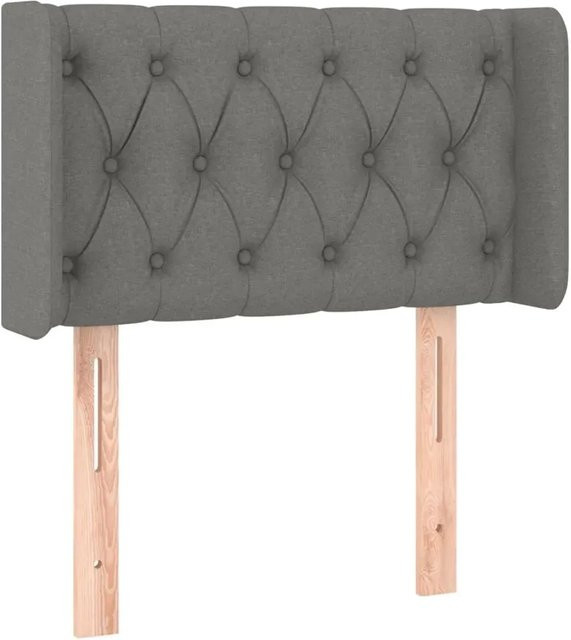 vidaXL LED Kopfteil Dunkelgrau mit USB-Ladeport und integrierter Beleuchtung, B/T/H: 83 x 16 x 78/88 cm - Bild 1