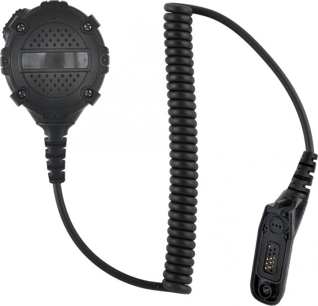 Motorola Schultermikrofon mit Push-to-Talk für XPR und APX Walkie Talkies in Schwarz - Bild 1