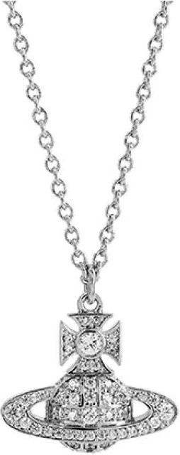 Vivienne Westwood Carmela Bassrelief-Halskette, Silber, Kristall, Damen - Bild 1