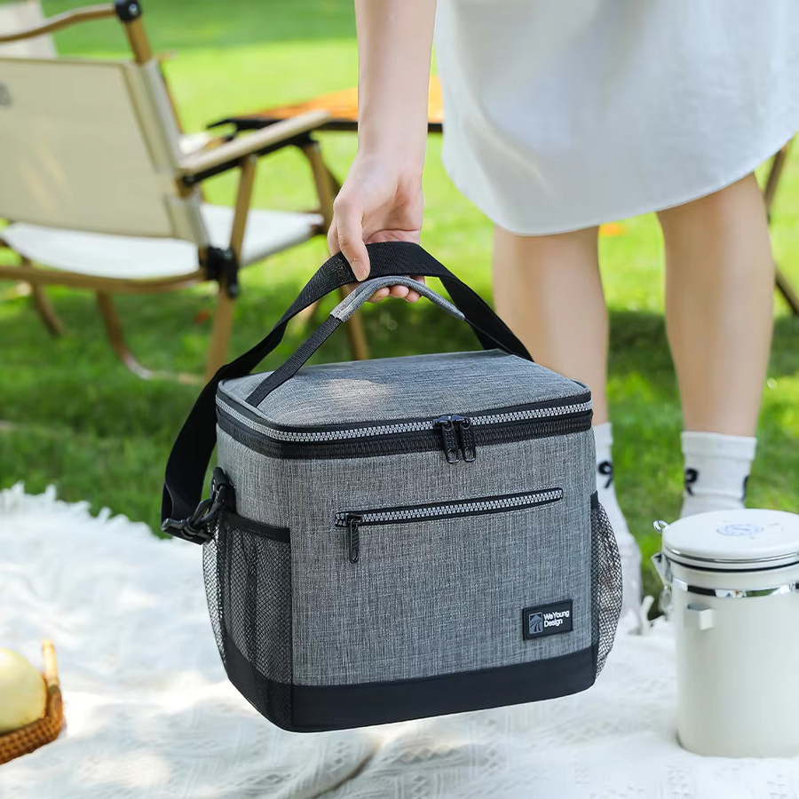 LISM Isolierte Campingtasche mit PEVA-Innenfutter, 12 l, Grau - Bild 4