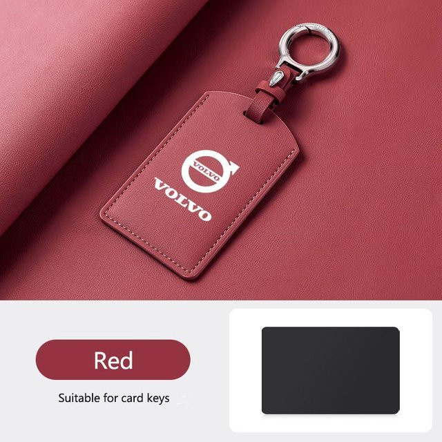 Leder Smart NFC Kartenschlüssel Etui für Volvo EM90 EX30 und Polestar in Braun - Bild 1