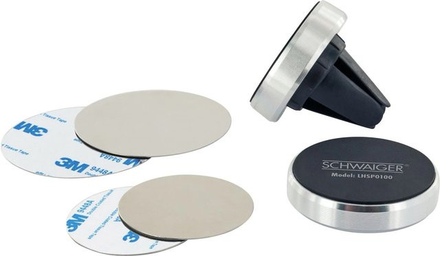 Schwaiger Smartphonehalterung für KFZ LHSP0100 magnetisch Silber/Schwarz - Bild 1