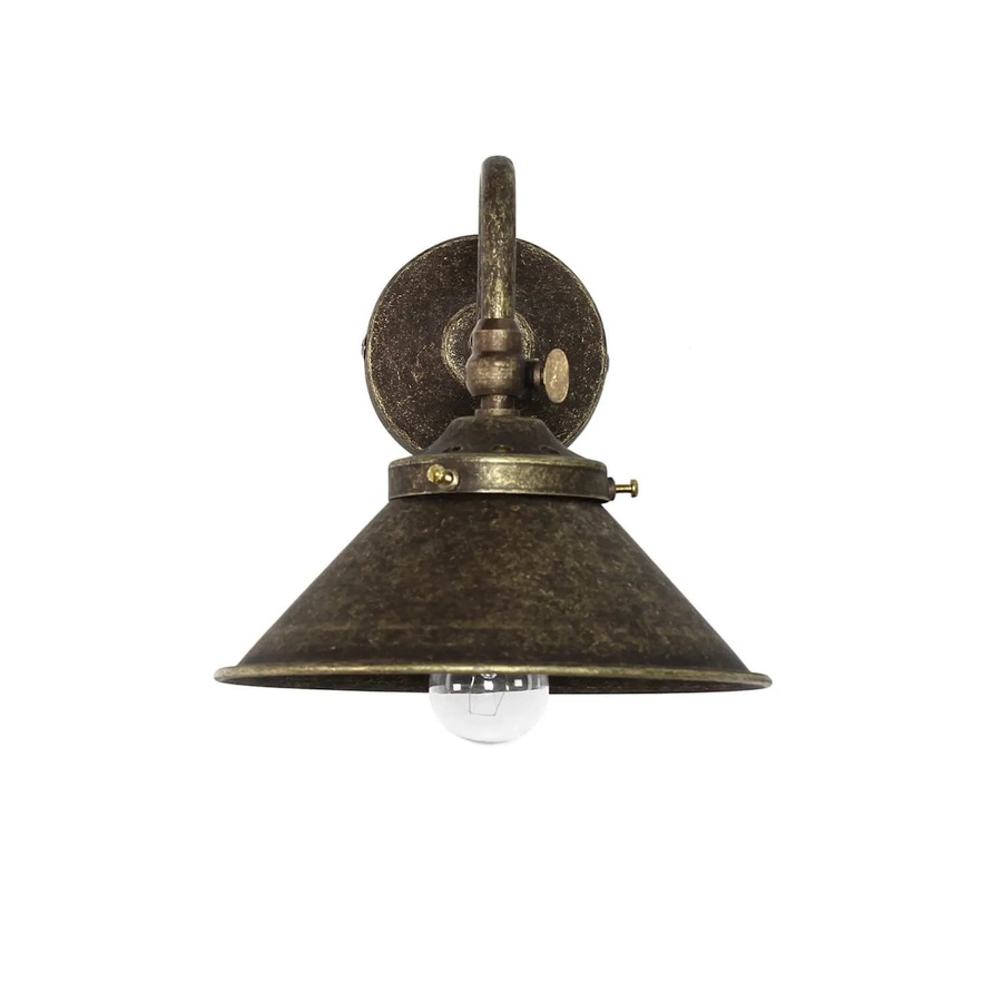 Giovanni Battista Wandleuchte aus Messing in Bronze Antik, verstellbar, E14, Höhe: 18 cm - Bild 2
