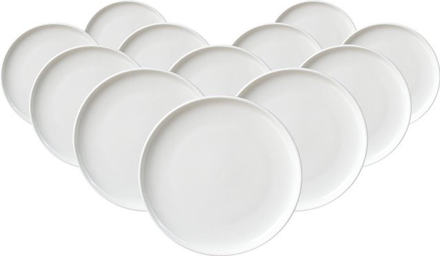 Ritzenhoff & Breker Beilagenteller Skagen aus Porzellan, Weiß, 12er Set, Durchmesser: 12 cm - Bild 1