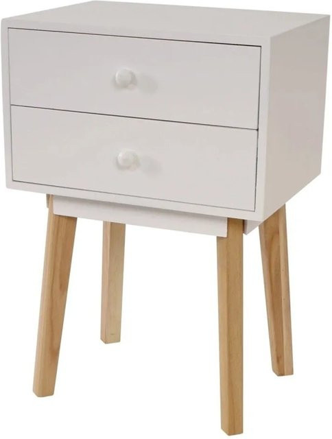 MCW Kommode Vaasa T271 Nachttisch im skandinavischen Retro-Design, Weiß, B/T/H: 59 x 40 x 30 cm - Bild 2