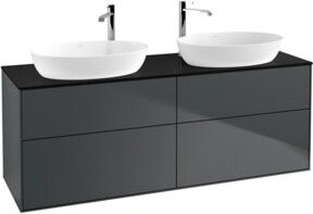 V&B Waschtischunterschrank Finion in Blau lackiert, B/T/H: 160 x 50,1 x 50,1 cm - Bild 1