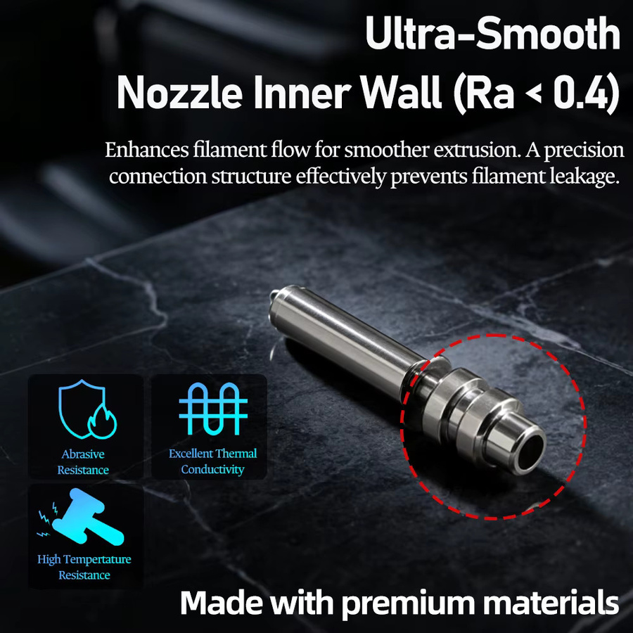 Anycubic Bimetallische Quick Swap Hotend-Düsen aus gehärtetem Stahl für Kobra X Combo 3D-Drucker, Farbe: Silber - Bild 4
