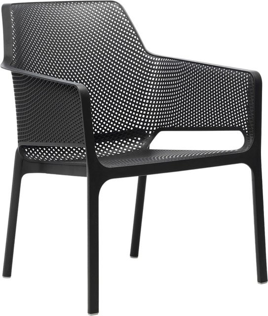Nardi Net Relax Lounge Stuhl in Schwarz matt aus Kunststoff und Glasfaser für Garten und Terrasse - Bild 1