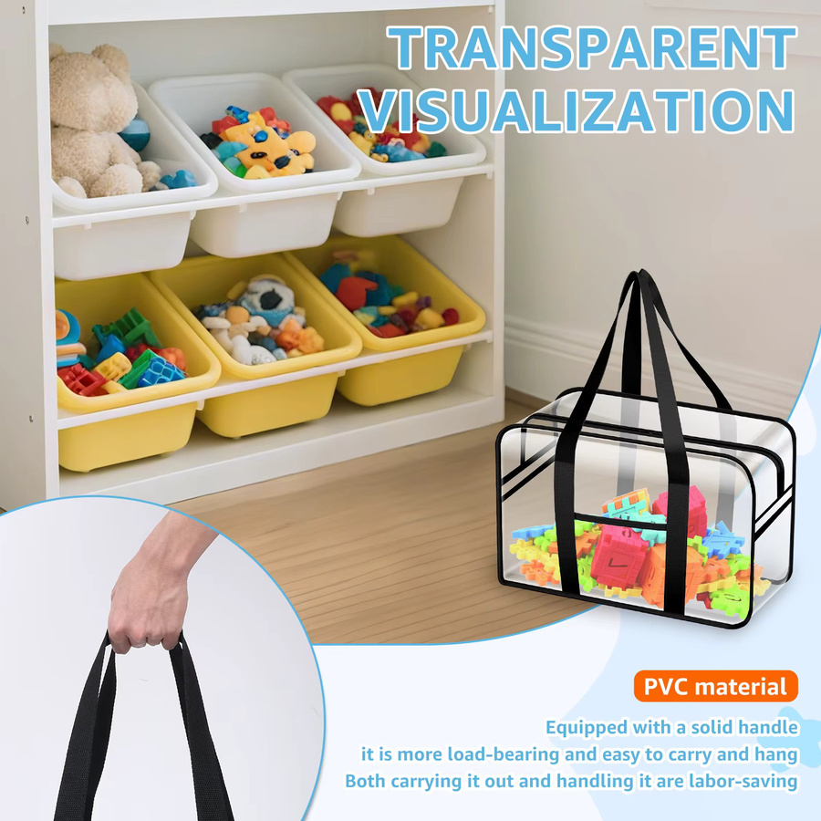 Willstar Transparente Reise-Organizer und Make-up-Aufbewahrungstaschen aus PVC, Weiß, 6er-Set - Bild 4