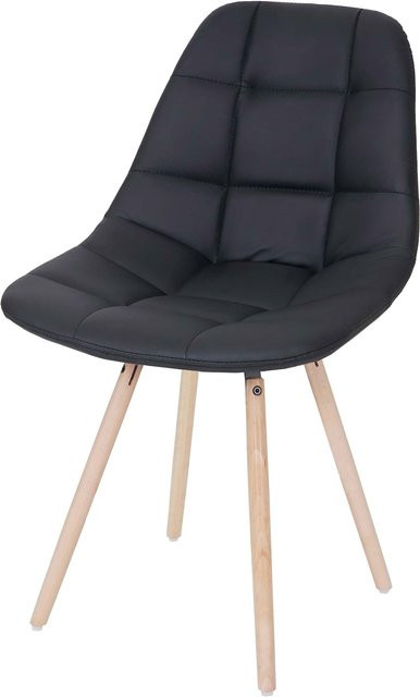 Esszimmerstuhl MCW-A60 II im Retro 50er Jahre Design aus Kunstleder in Schwarz - Bild 1